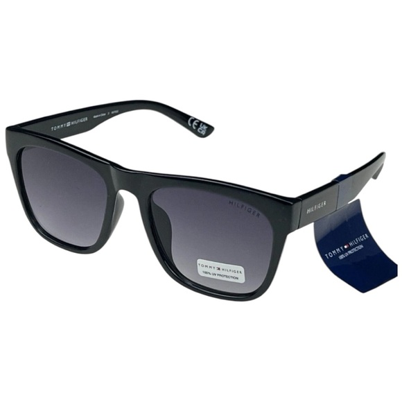 Tommy Hilfiger KIM WP OL450 Women's Black Frame Gray Lens Sunglasses NEW - Picture 1 of 6